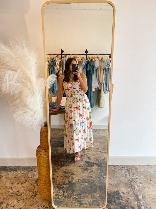 Ivory Seaside Lunch Midi Dress