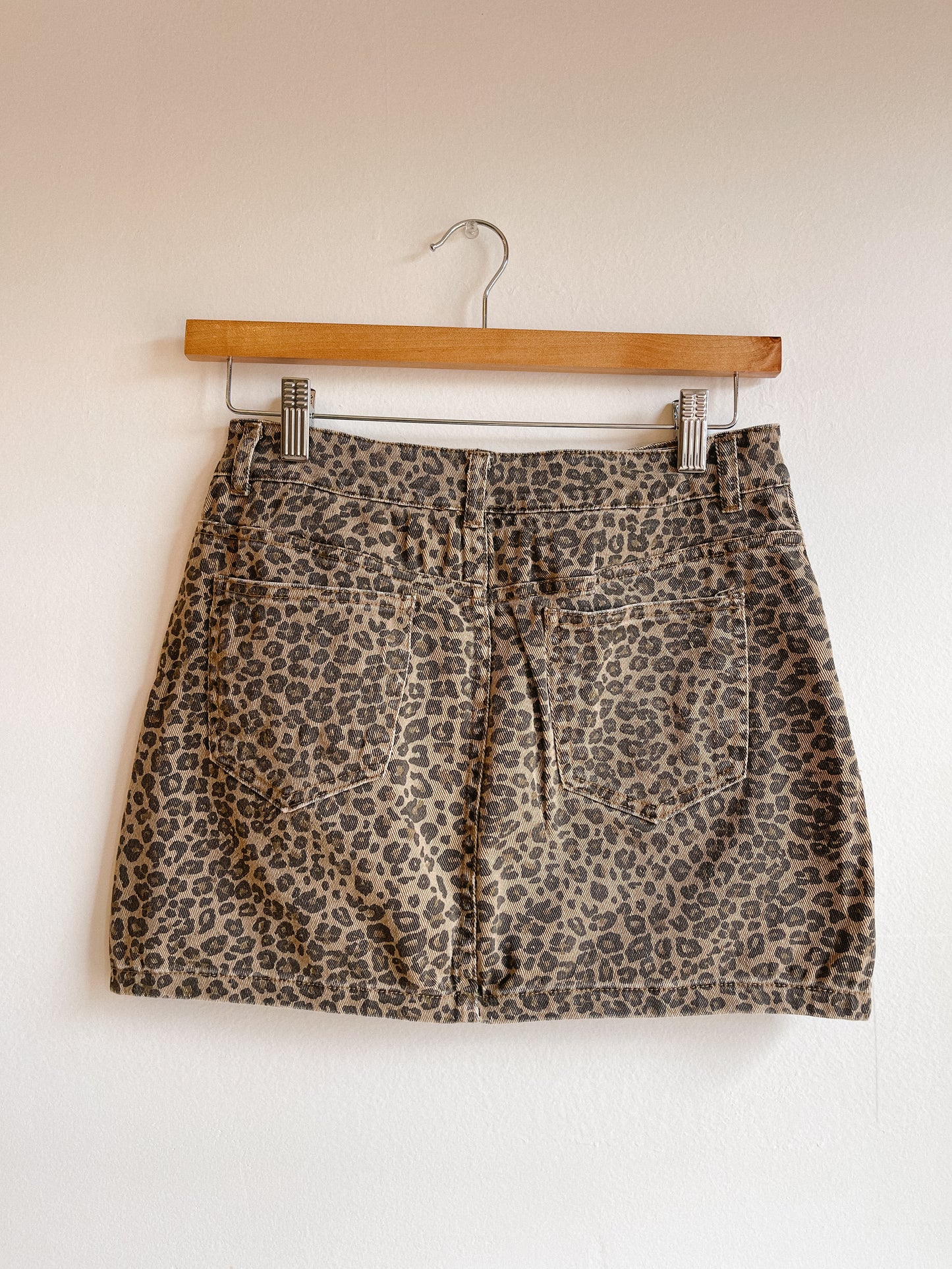 Leopard Print Mini Skirt