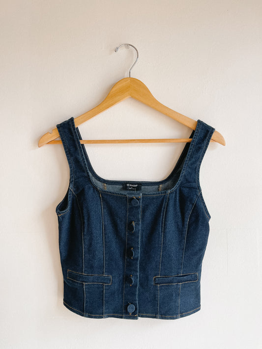 Denim Corset Vest