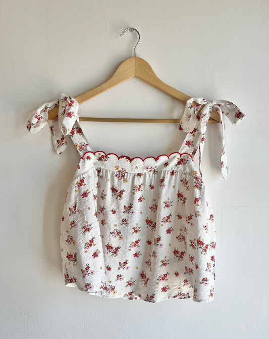 Floral Scalloped Tank