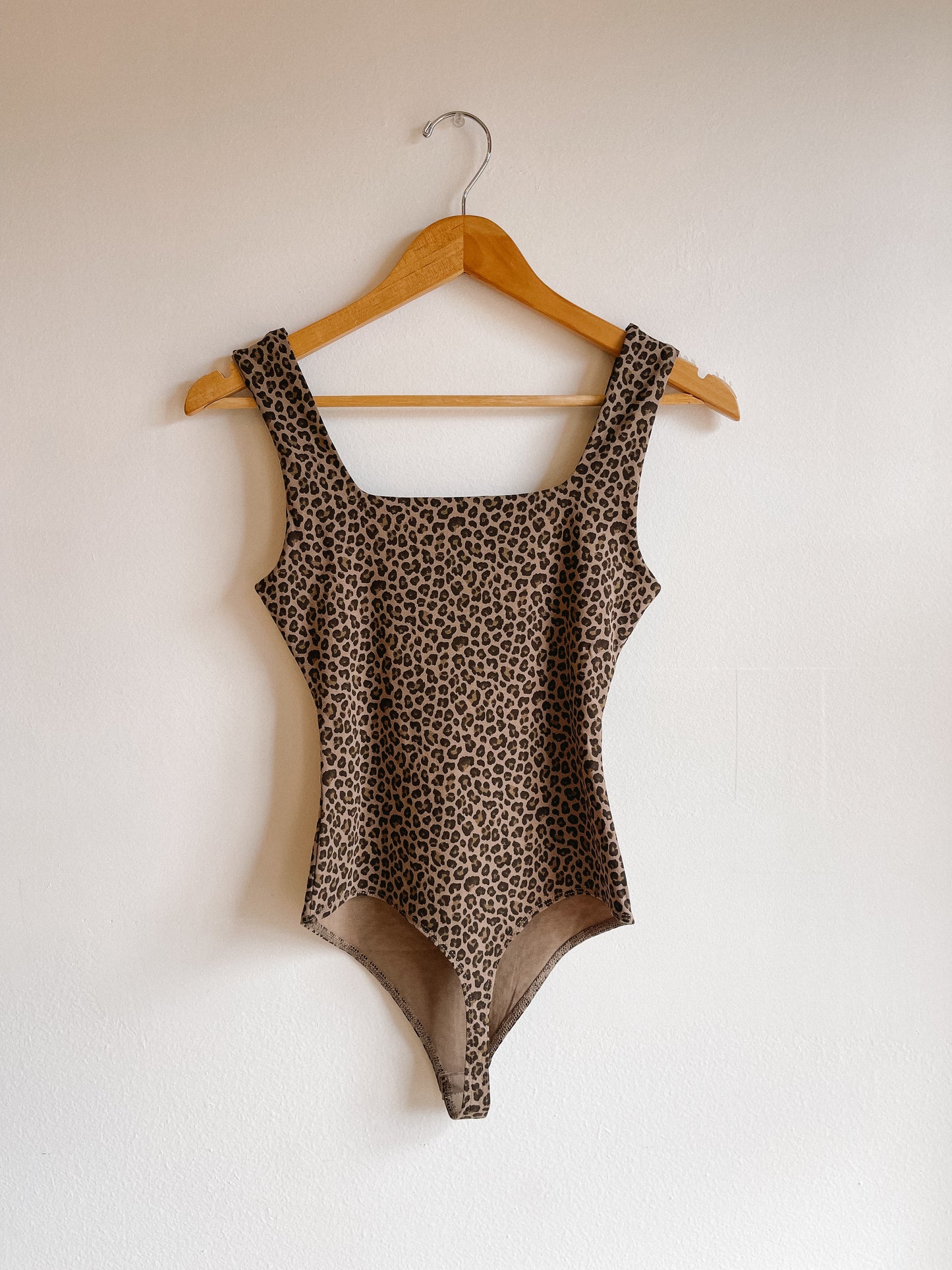Leopard Square Neck Bodysuit