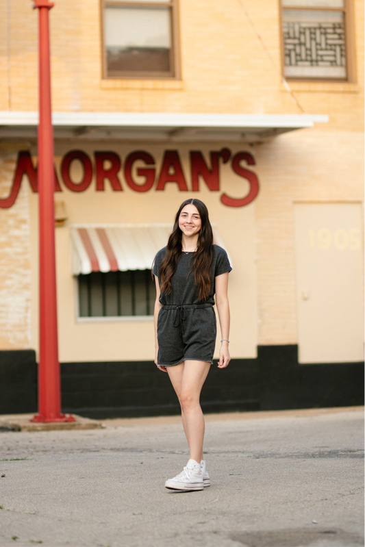 Black Cotton Romper
