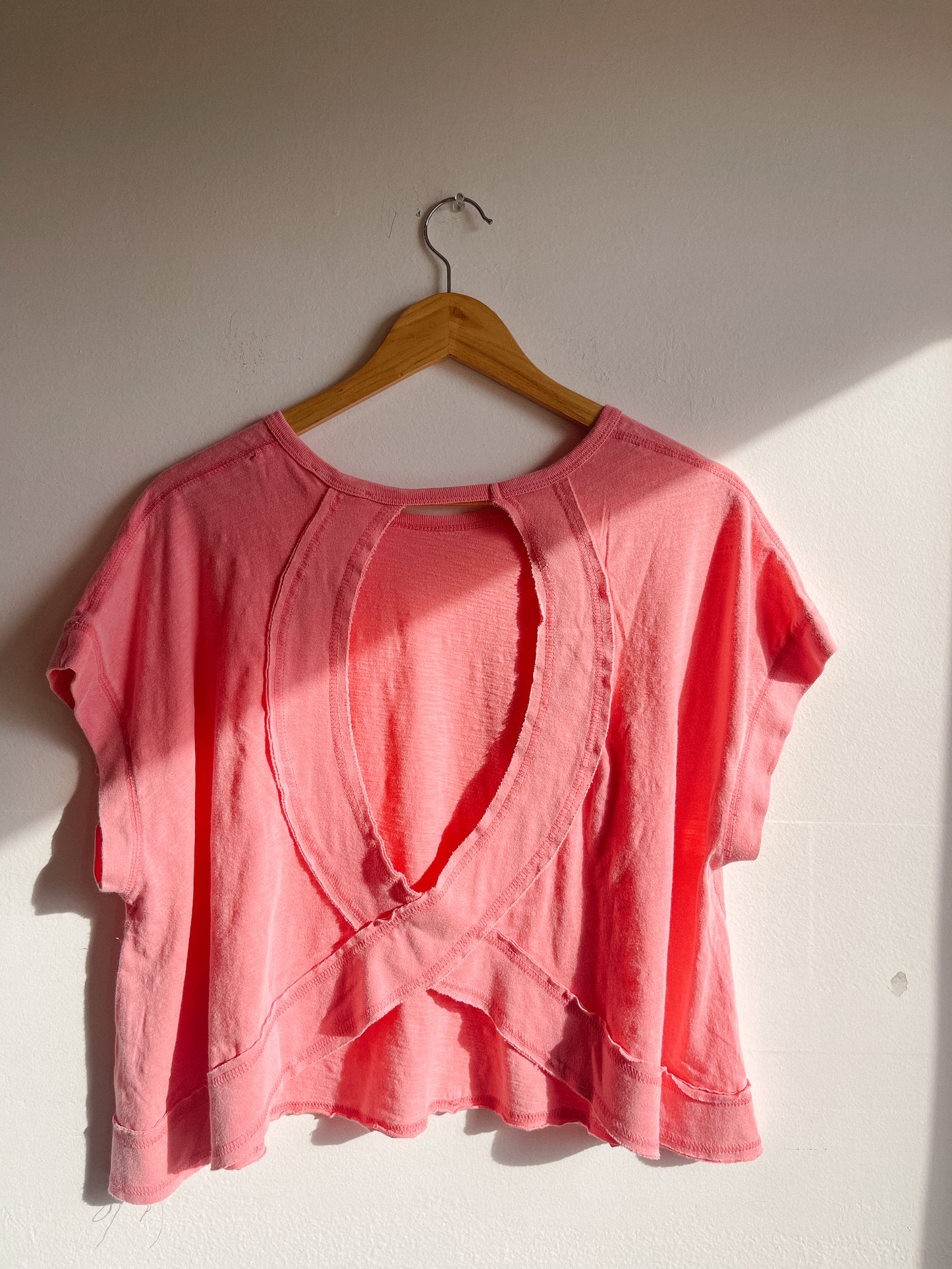 Taffy Pink Open Back Top