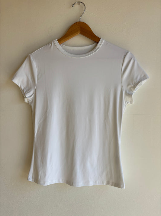 White Short Sleeve Basic T-Shirt