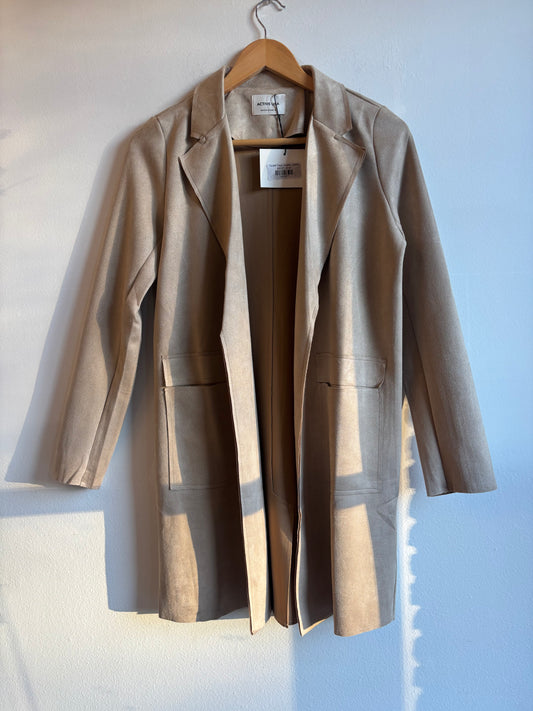 Taupe Faux Suede Jacket