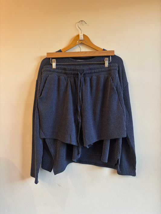 Navy Ribbed Set