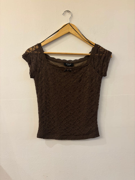 Brown Lace Top