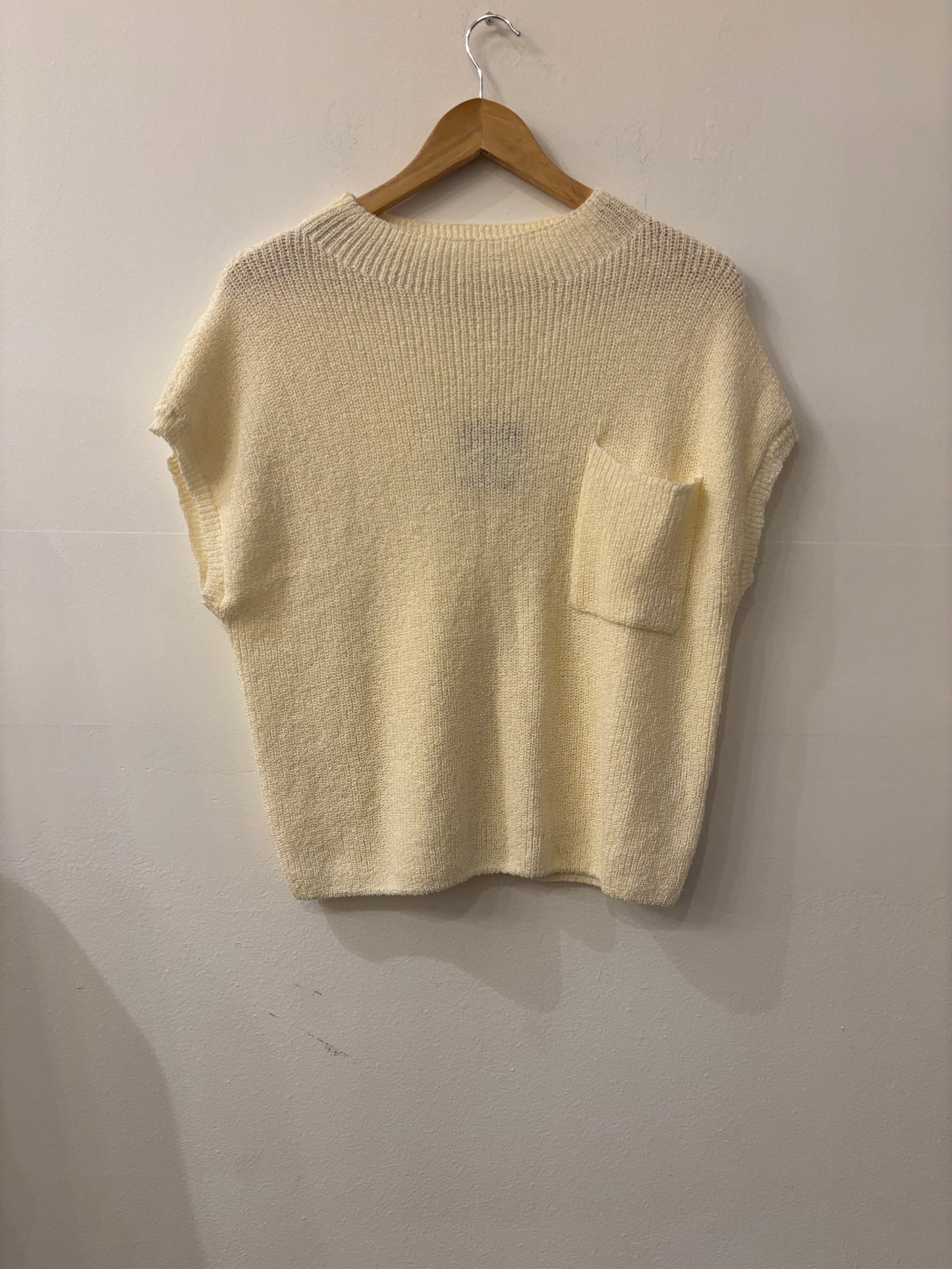 Ivory Mock Neck Short Sleeve Sweater Top