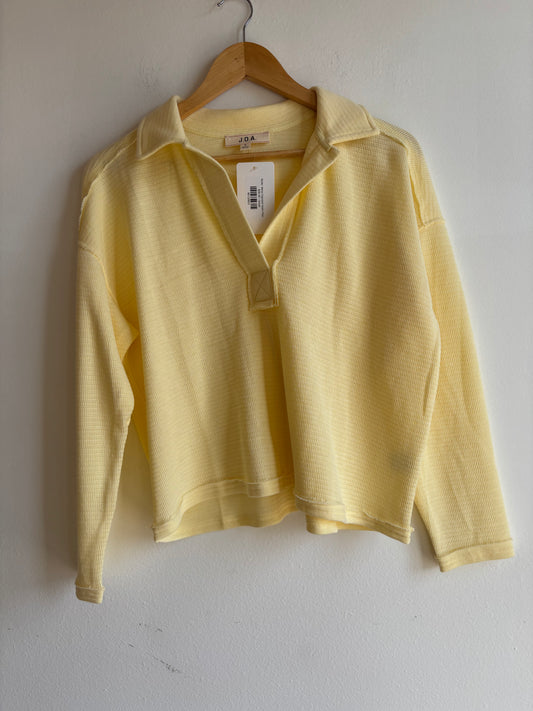 Butter Yellow Exposed Seam Polo